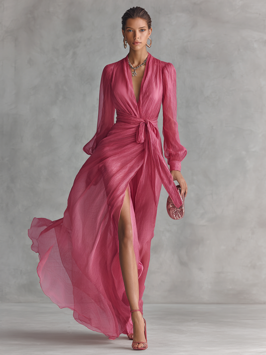 Alba ❘ Vestido largo de chiffon