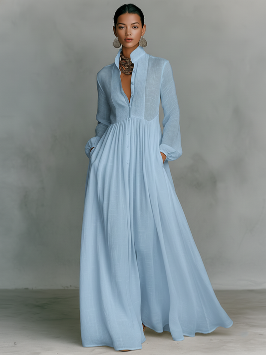 Elena | Vestido maxi minimalista