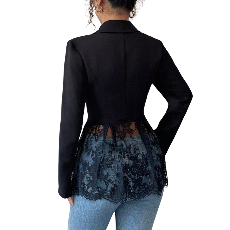 Helena - Blazer elegante con detalles de encaje