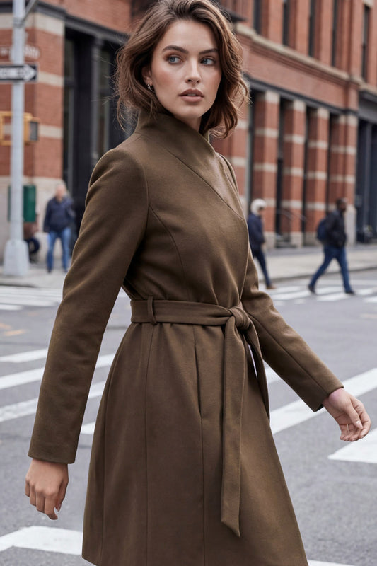 Lucía | Abrigo midi solapa