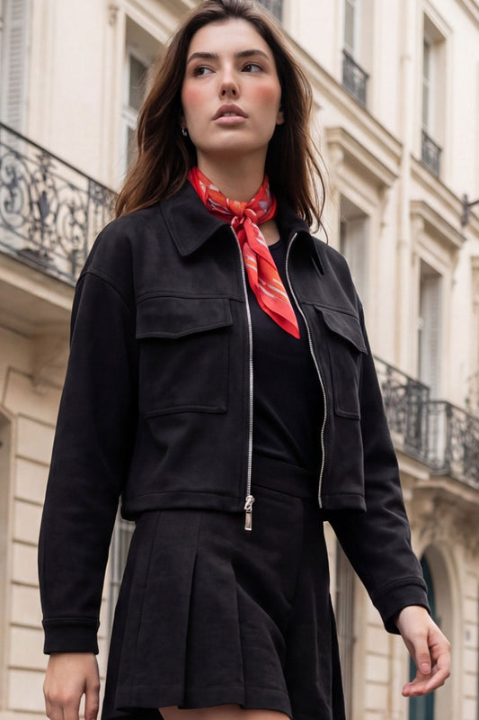 Lucía | Chaqueta bolsillos efecto ante