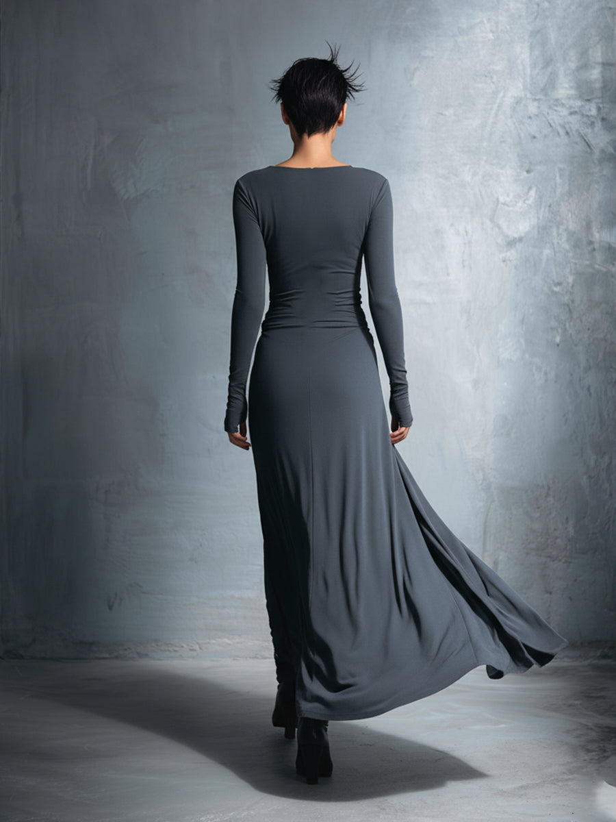 Mia ❘ Vestido maxi con nudo lateral