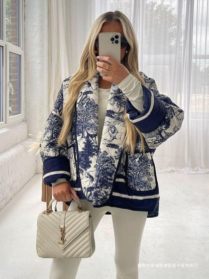 Carla | Chaqueta acolchada estampada
