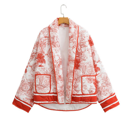Carla | Chaqueta acolchada estampada