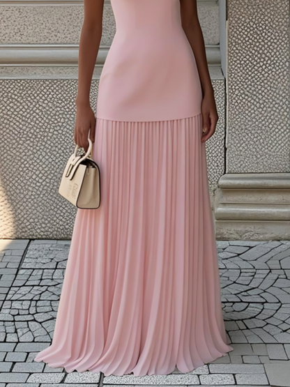 Cristina | Vestido largo plisado de diseño