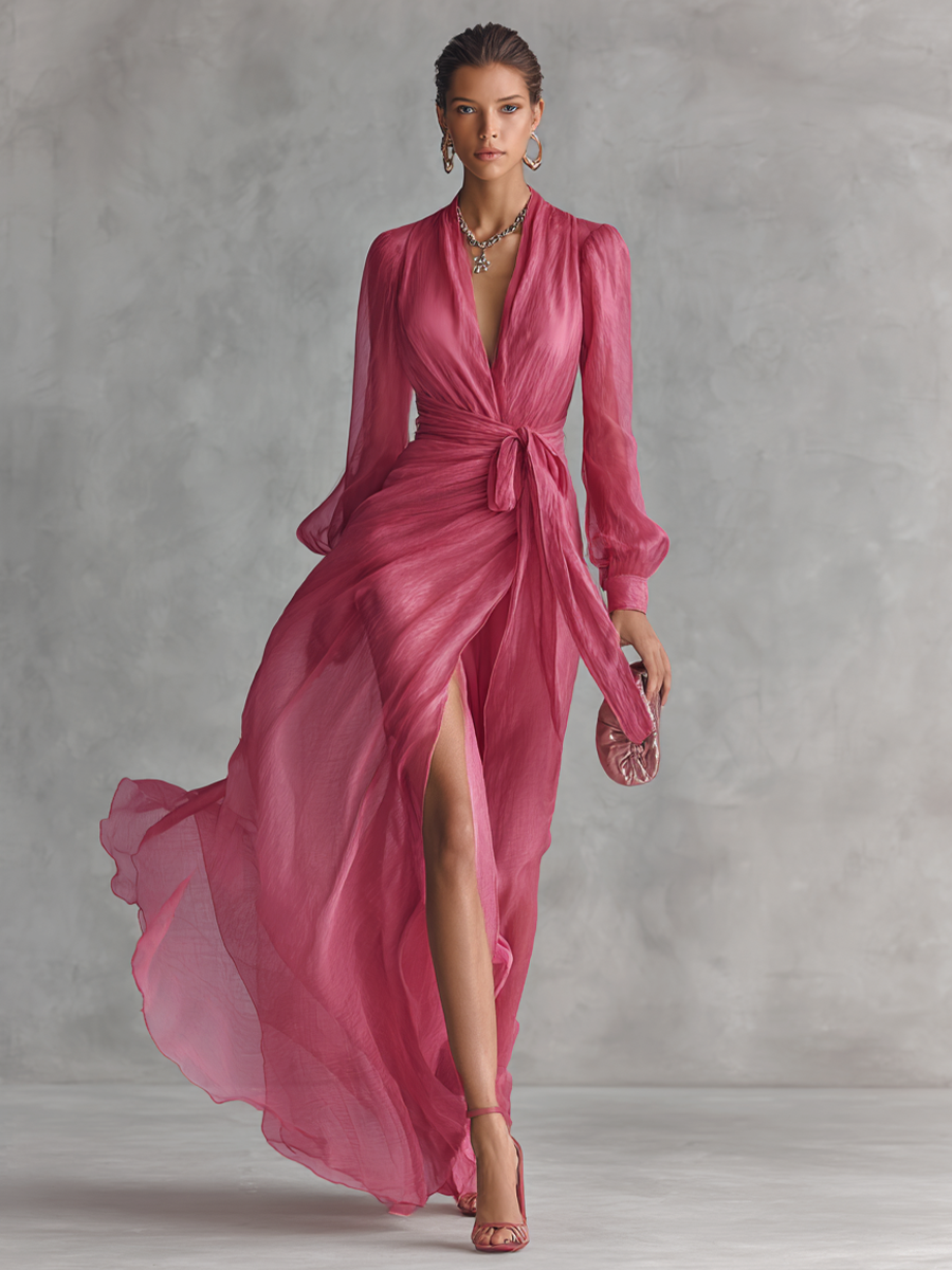 Alba ❘ Vestido largo de chiffon