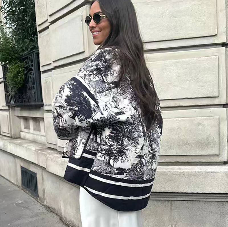 Carla | Chaqueta acolchada estampada