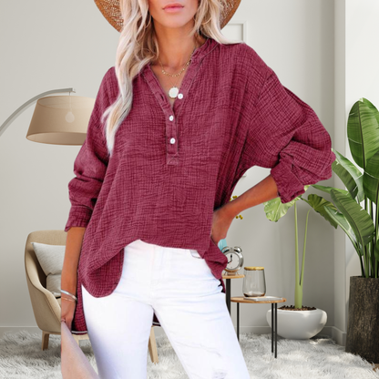 Paula | Blusa oversize de manga larga