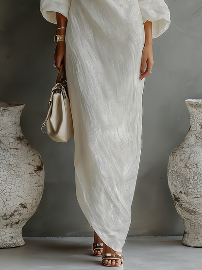 Carmen | Vestido elegante fluido de algodón