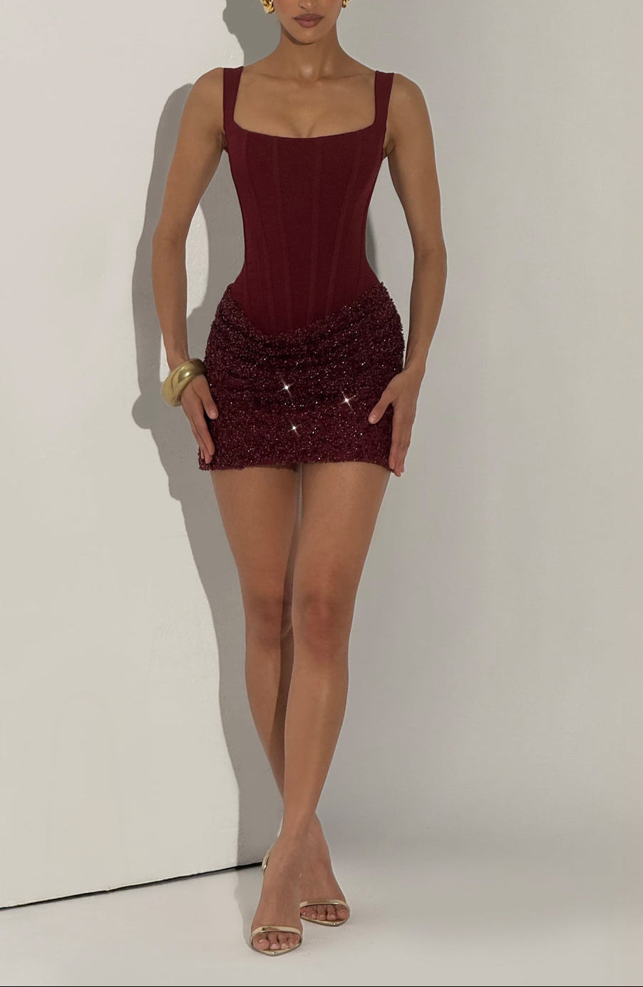 Penelope | Vestido mini de escote cuadrado