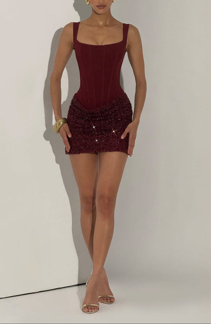 Penelope | Vestido mini de escote cuadrado