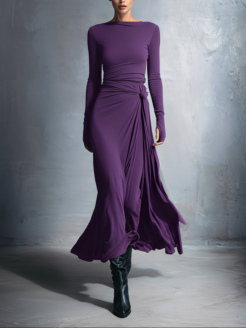 Mia ❘ Vestido maxi con nudo lateral