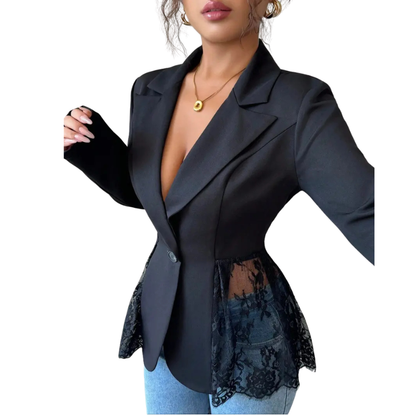 Helena - Blazer elegante con detalles de encaje
