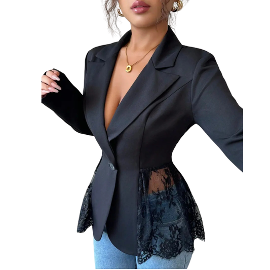 Helena - Blazer elegante con detalles de encaje