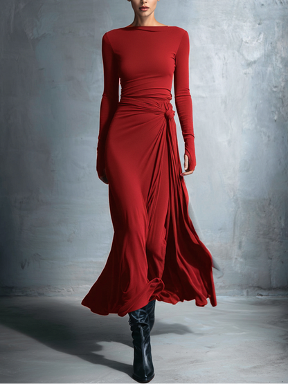 Belen | Vestido Maxi con Lazo Lateral