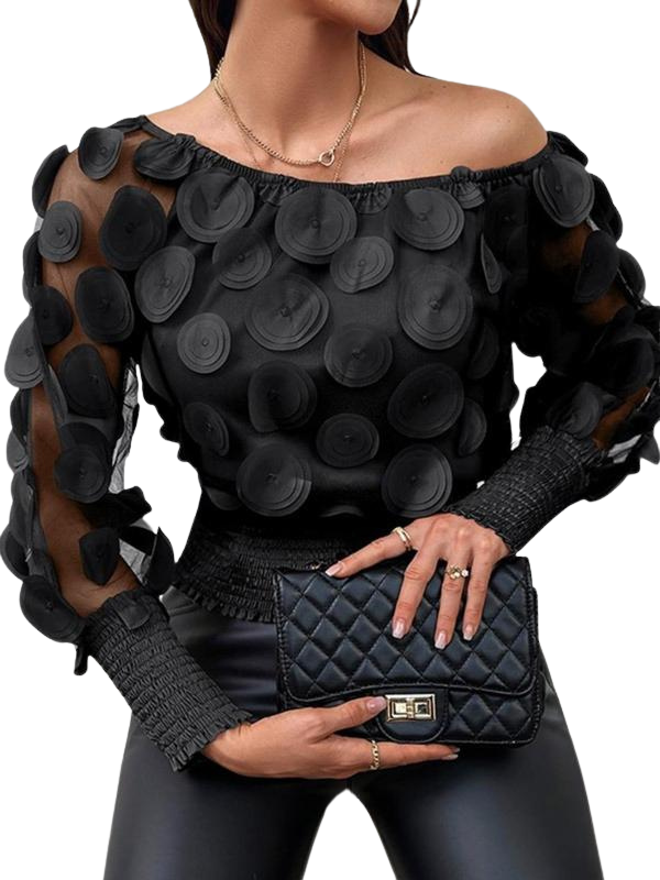 Carmen | Blusa transparente con mangas
