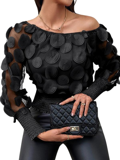 Carmen | Blusa transparente con mangas