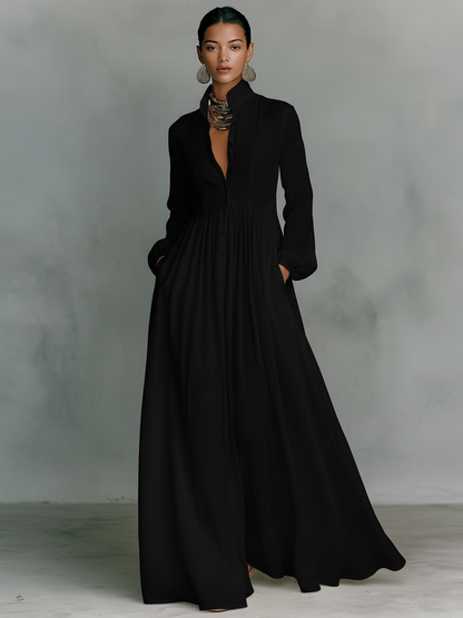 Elena | Vestido maxi minimalista