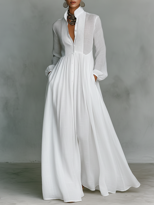 Elena | Vestido maxi minimalista