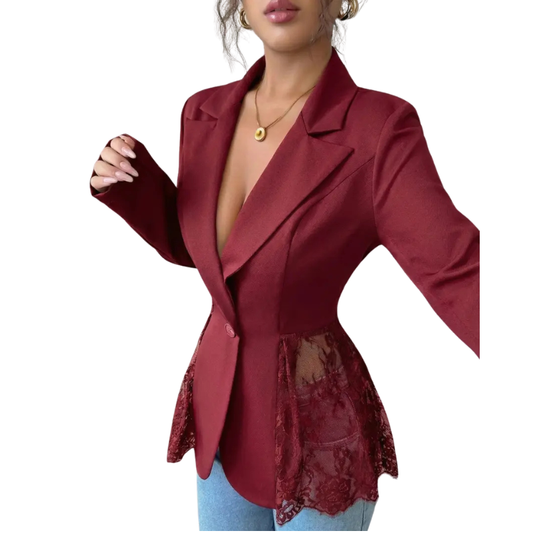 Helena - Blazer elegante con detalles de encaje