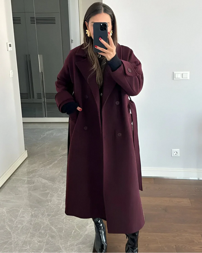 Estrella | Gabardina elegante burdeos