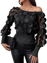 Carmen | Blusa transparente con mangas