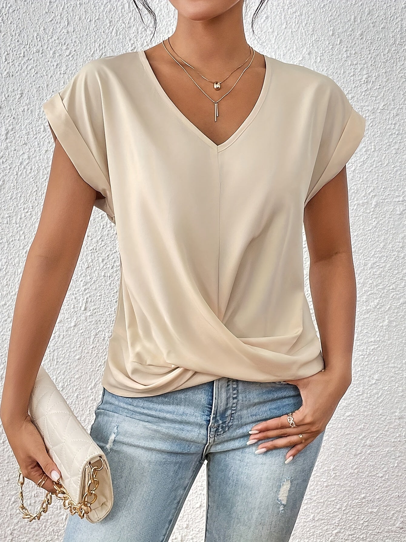 Sonia | Top elegante con detalle cruzado y escote en V