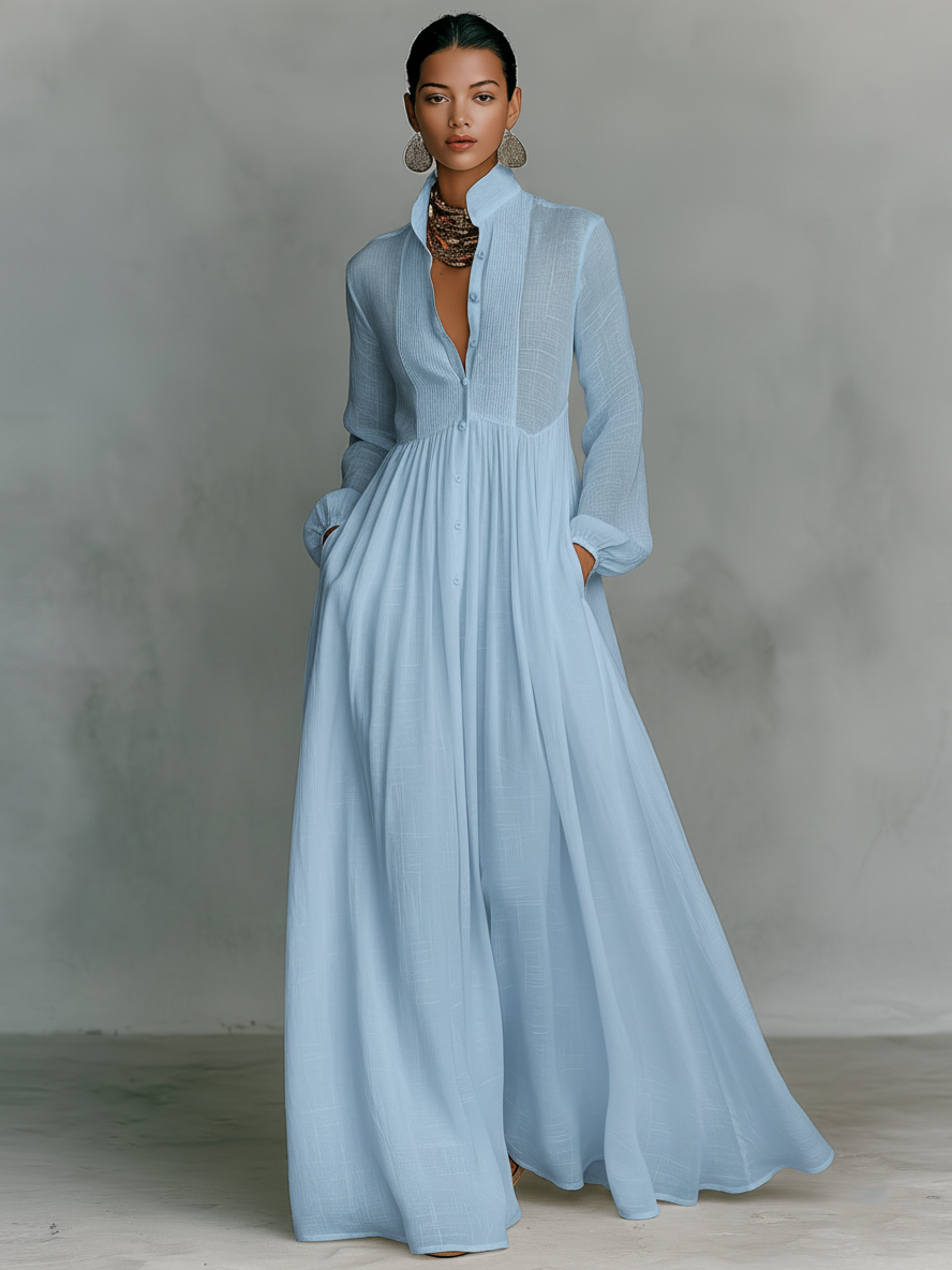 Elena | Vestido maxi minimalista