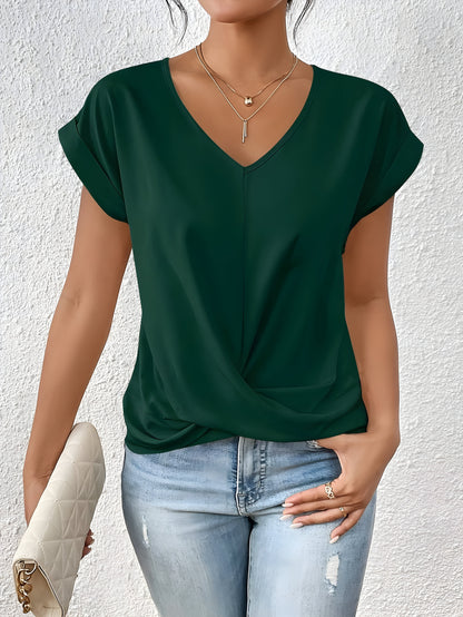 Sonia | Top elegante con detalle cruzado y escote en V