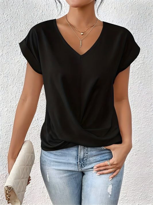 Sonia | Top elegante con detalle cruzado y escote en V