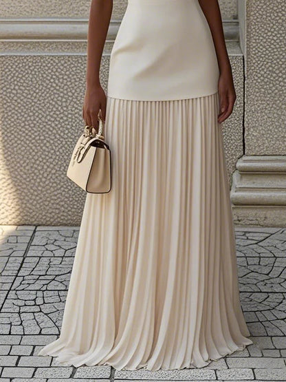 Cristina | Vestido largo plisado de diseño