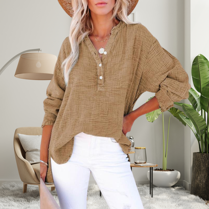 Paula | Blusa oversize de manga larga