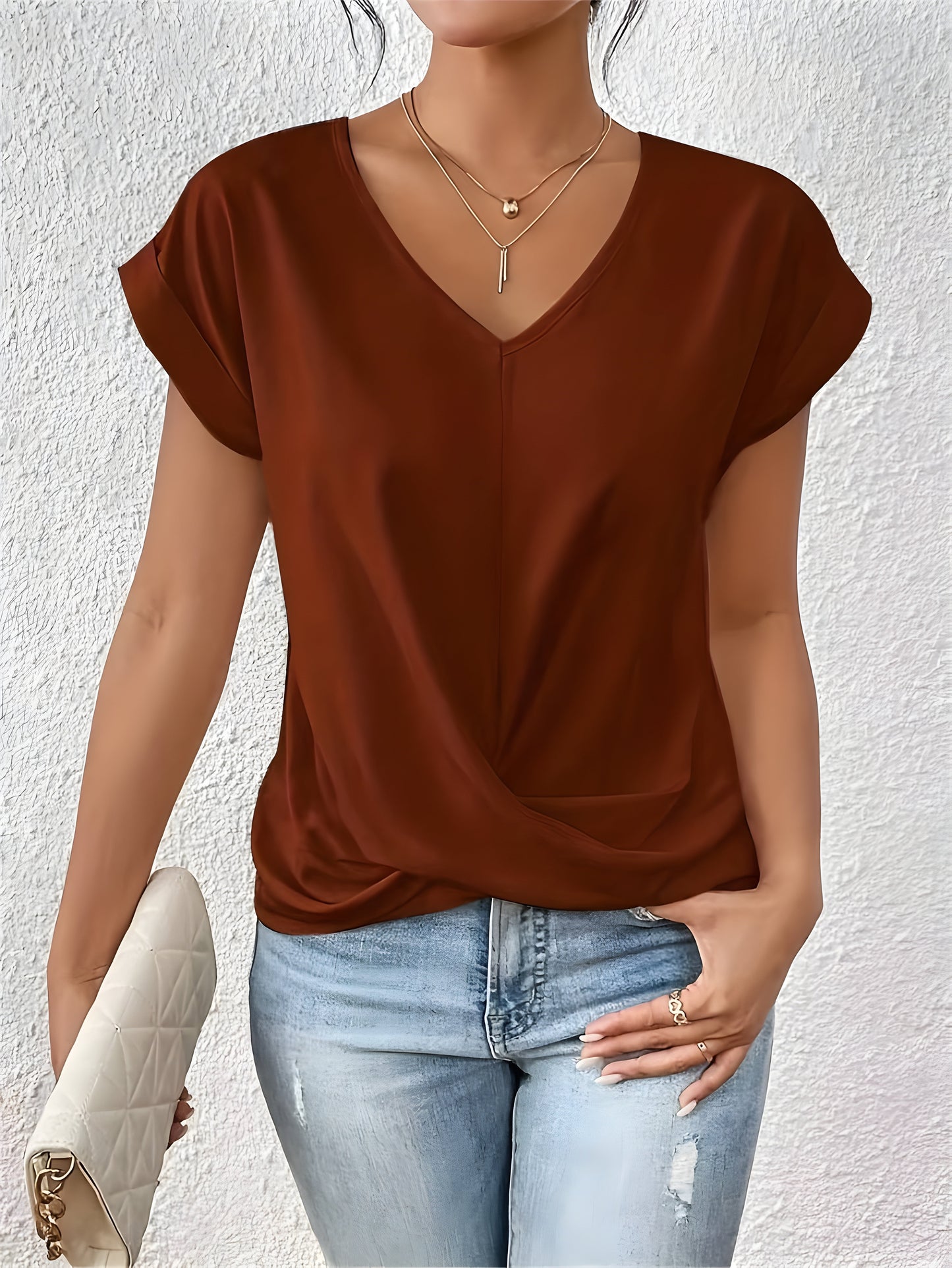 Sonia | Top elegante con detalle cruzado y escote en V