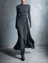 Mia ❘ Vestido maxi con nudo lateral