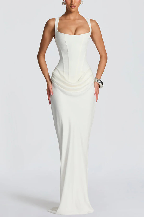 Irene | Vestido Maxi con Escote Cuadrado
