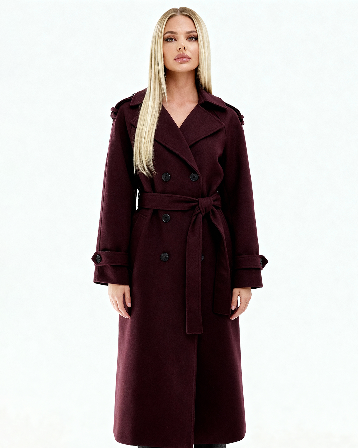 Estrella | Gabardina elegante burdeos