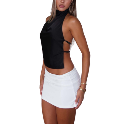 Valentina | Blusa elegante sin mangas con cuello halter