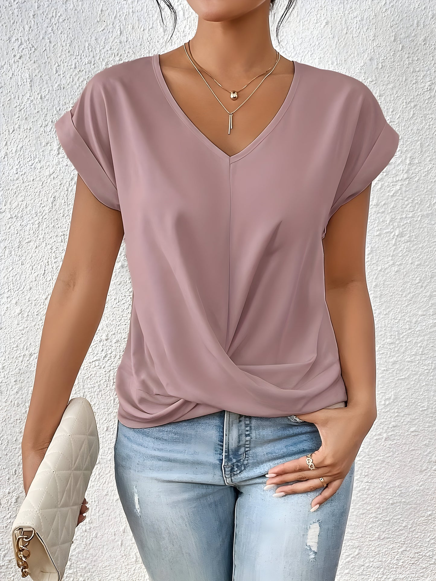 Sonia | Top elegante con detalle cruzado y escote en V