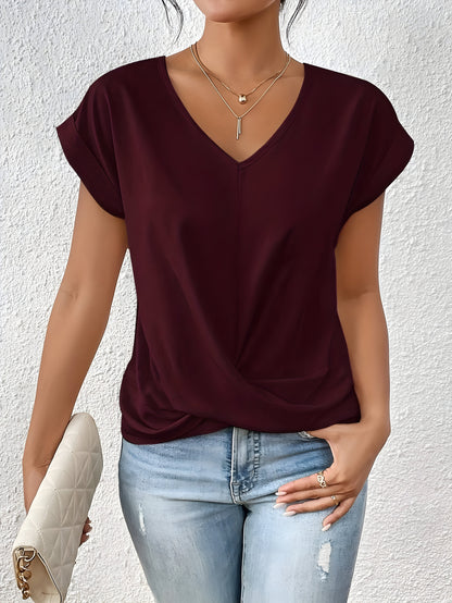 Sonia | Top elegante con detalle cruzado y escote en V