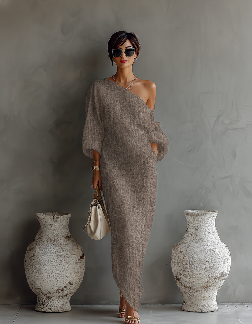 Carmen | Vestido elegante fluido de algodón