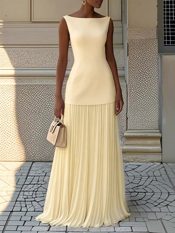 Cristina | Vestido largo plisado de diseño