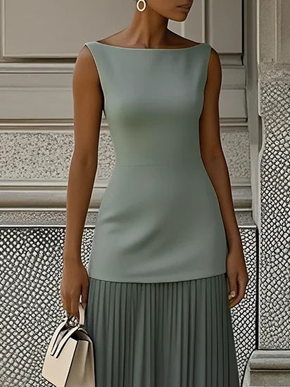 Cristina | Vestido largo plisado de diseño