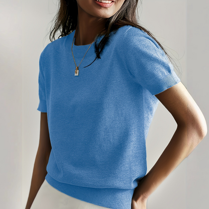 Nuria | camiseta casual de manga corta con cuello redondo