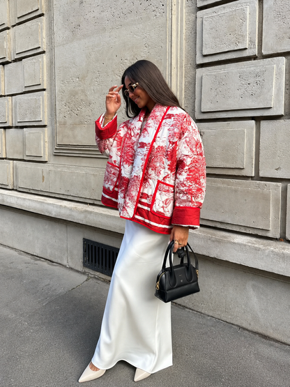 Carla | Chaqueta acolchada estampada