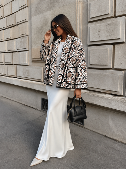 Carla | Chaqueta acolchada estampada