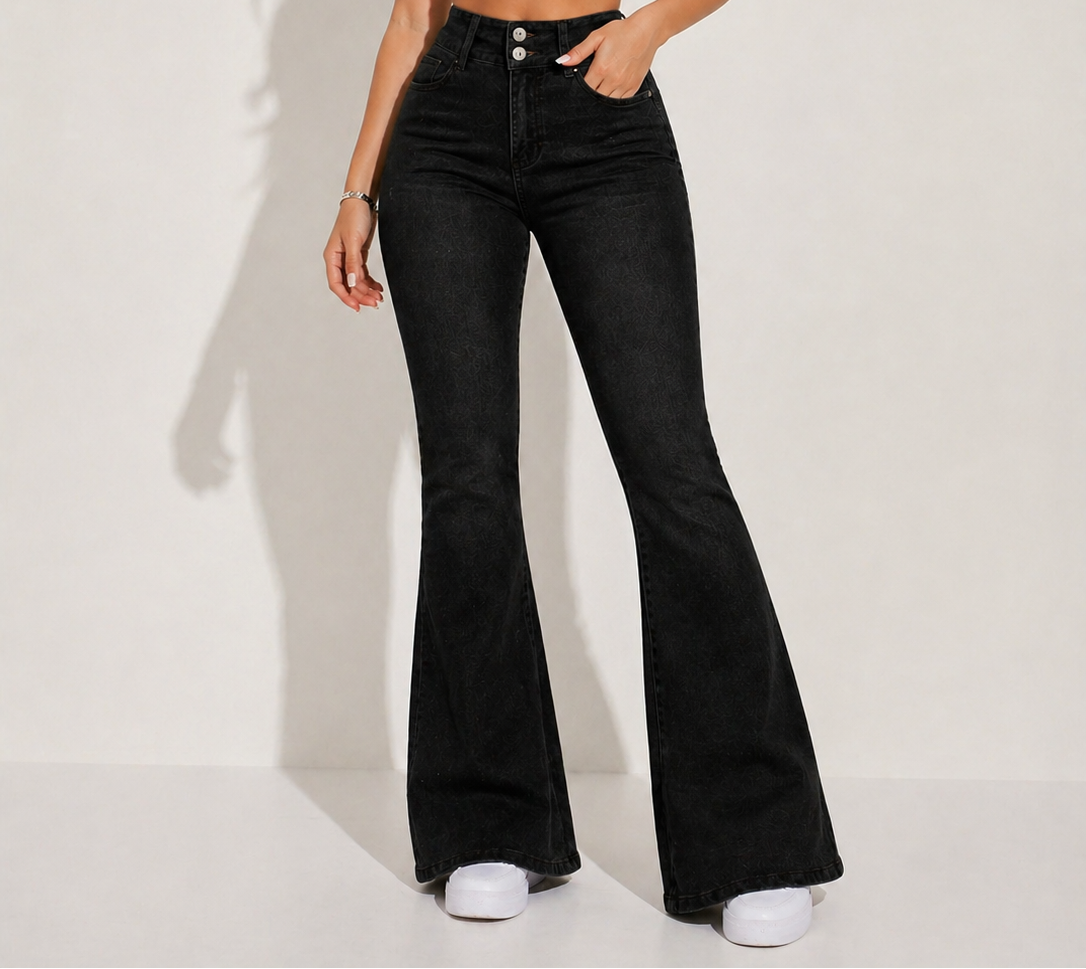 Valeria | Jeans elásticos efecto denim de tiro alto