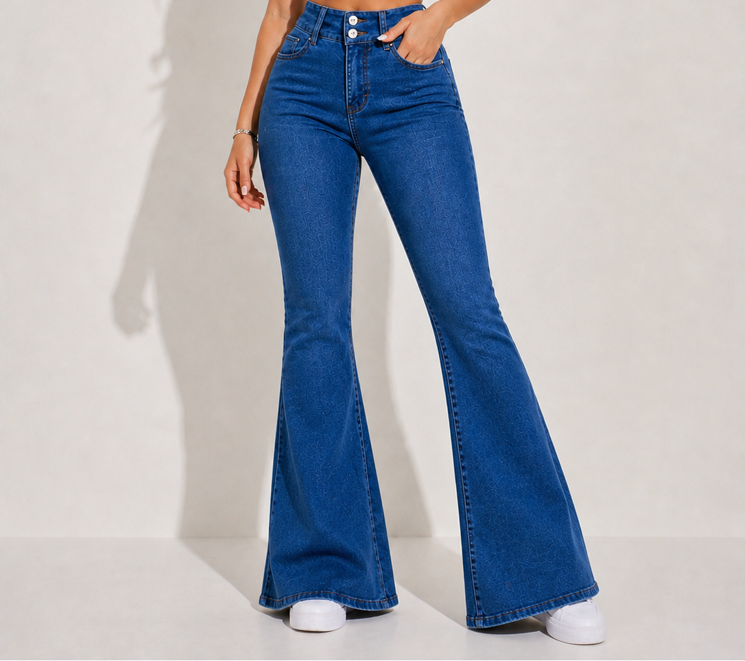 Valeria | Jeans elásticos efecto denim de tiro alto