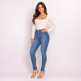 Lucía | Jeans skinny push up de tiro alto elásticos