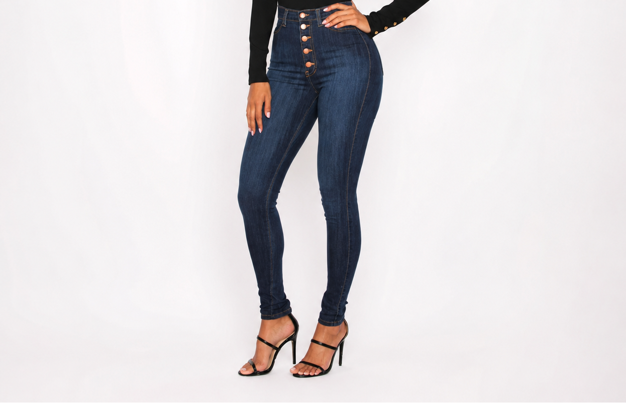 Lucía | Jeans skinny push up de tiro alto elásticos