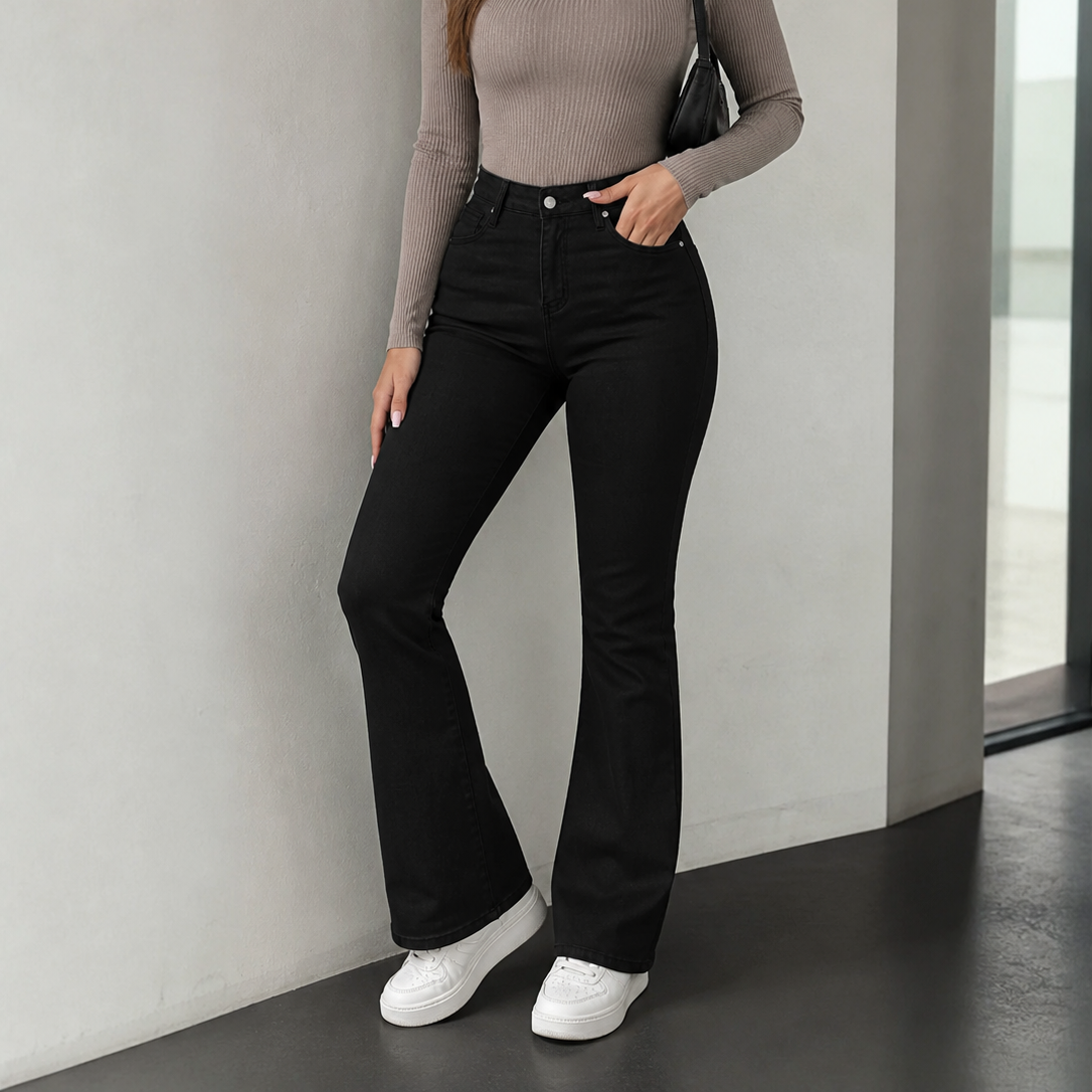 Valentina | Jeans acampanados de tiro alto efecto push up